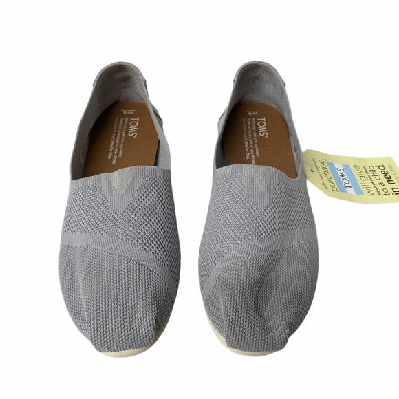 Toms Shoes - Toms Knit Classic Slip On Shoes Gray